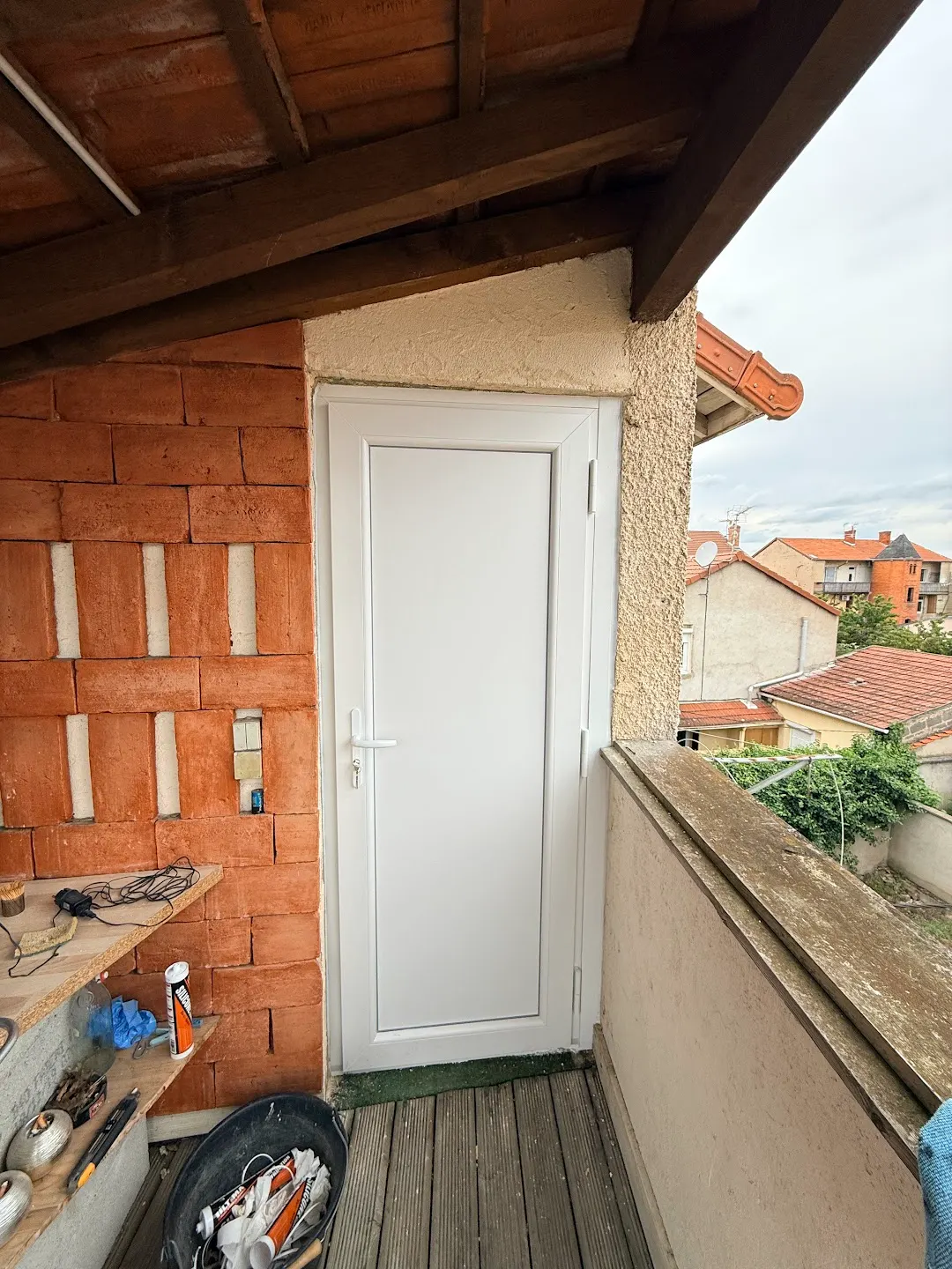 Porte de service PVC blanche